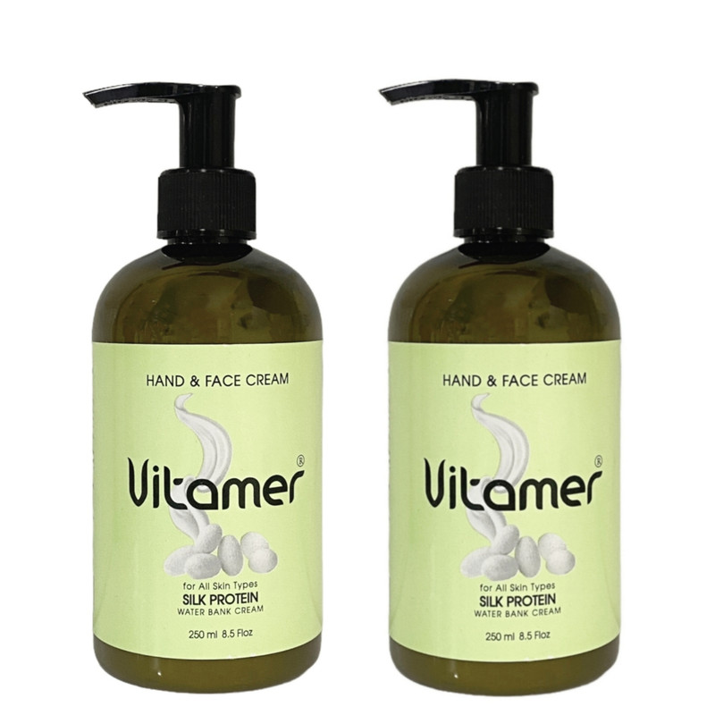 کرم آبرسان ویتامر مدل ابریشم حجم 252 میلی لیتر مجموعه دو عددی