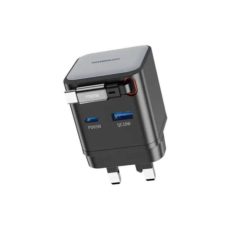 شارژر دیواری 65 وات پاورولوجی مدل pwc031