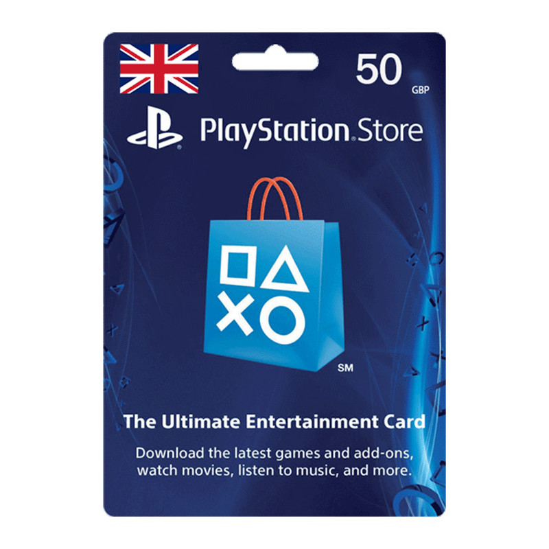 خرید و قیمت گیفت کارت 50 پوندی پلی استیشن استور مدل PSSUK050