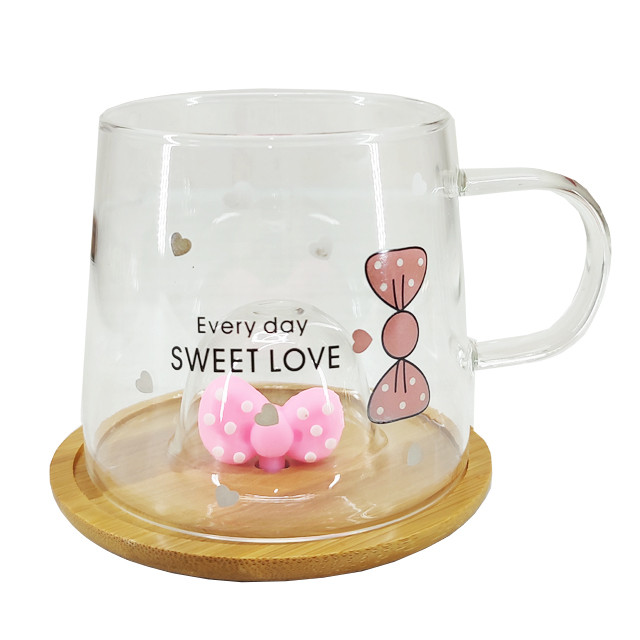 خرید و قیمت لیوان پروتی مدل پاپیون کد 13721 به همراه زیر لیوانی