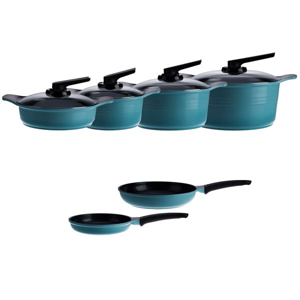 سرویس قابلمه رویچن 9 پارچه با در شیشه ای