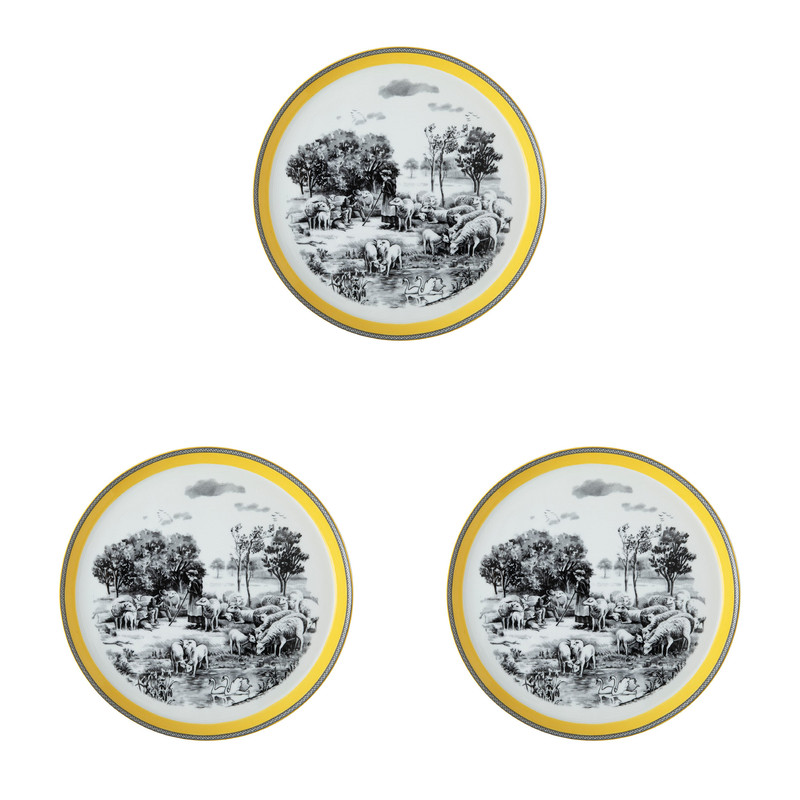 بشقاب غذاخوری زی مدل فرم اس 27 ویلیج درجه 3 بسته سه عددی