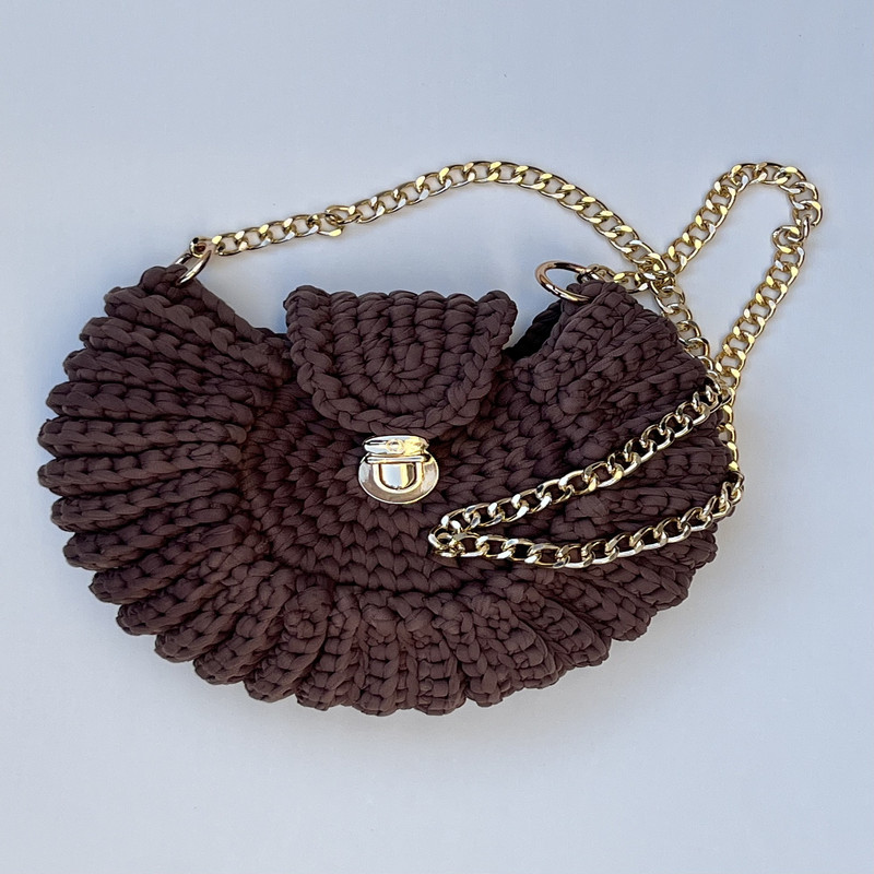 کیف بافتنی مدل گرد