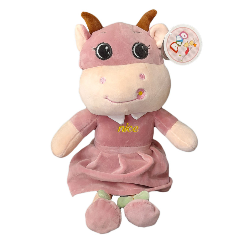 عروسک پاپو مدل گاو دختر دامن دار ارتفاع 40 سانتی متر