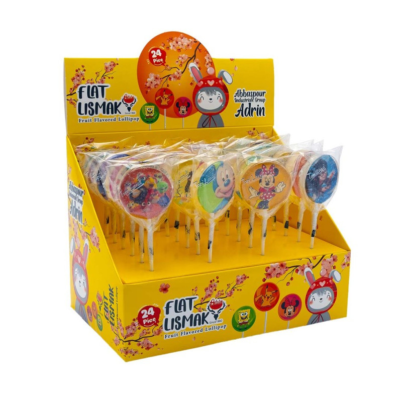 آبنبات چوبی لیسمک آدرین - 548 گرم بسته 24 عددی