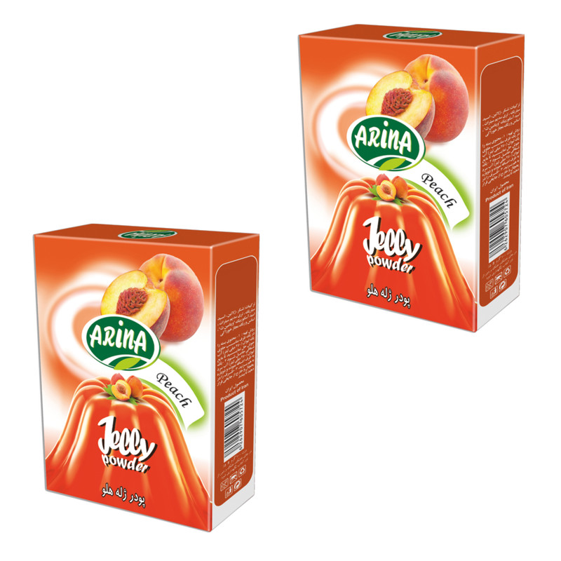 پودر ژله هلو آرینا - 100 گرم بسته 2 عددی