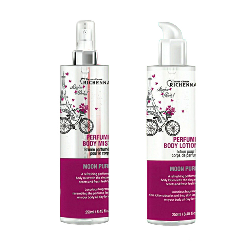 خرید و قیمت بادی میست زنانه ریچنا مدل moon pure حجم 250 میلی لیتر به همراه لوسیون بدن ریچنا حجم 250 میلی لیتر