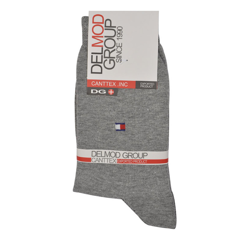 جوراب ساق بلند مردانه دل مد گروپ مدل 249011615 نخ پنبه رنگ خاکستری