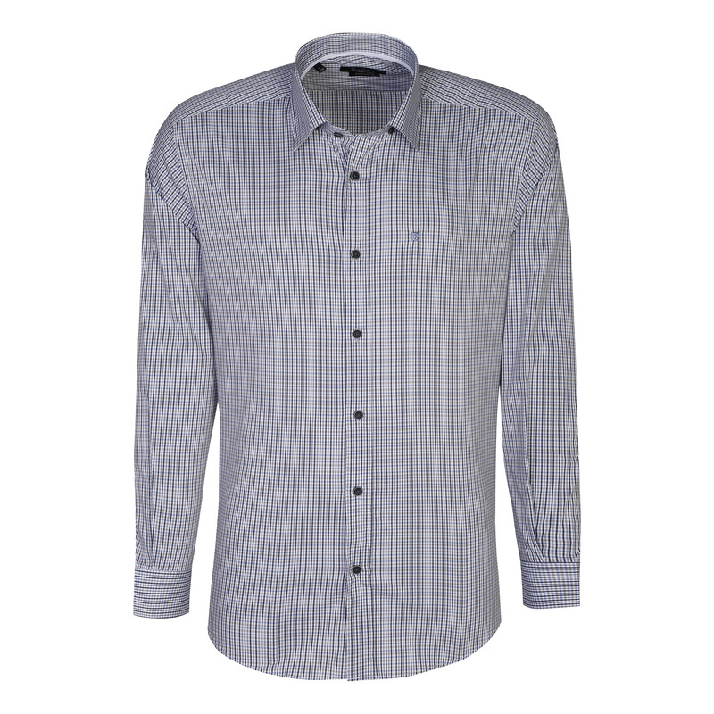 خرید و قیمت پیراهن آستین بلند مردانه پیر کاردین مدل چهارخانه