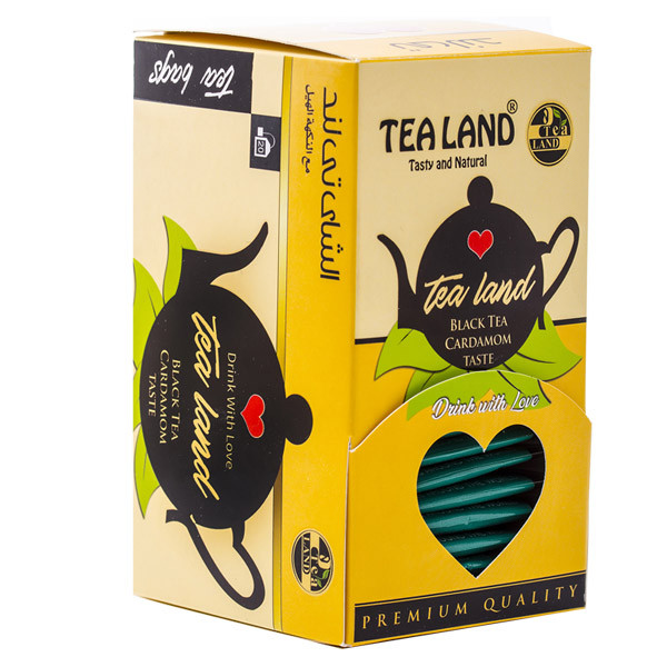 خرید و قیمت چای کیسه ای چای سیاه و هل تی لند بسته 20 عددی