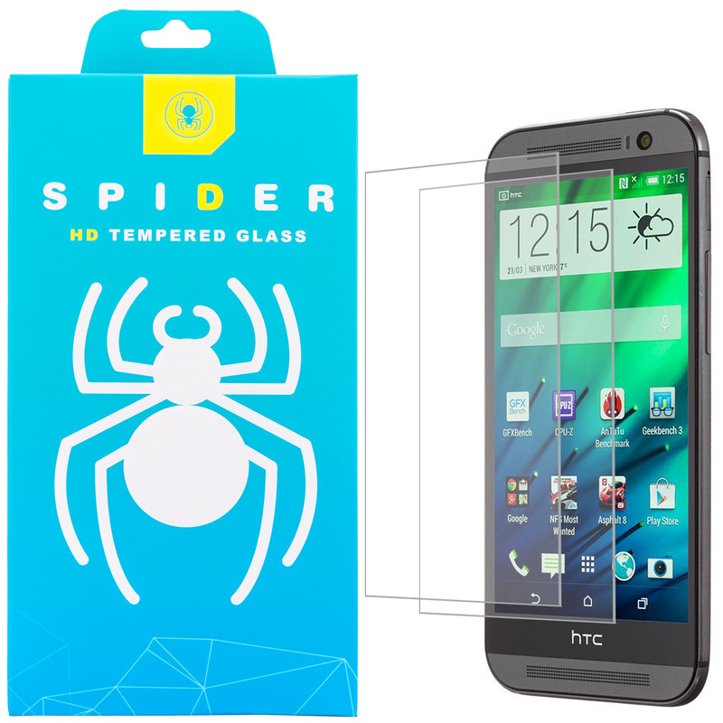 محافظ صفحه نمایش اسپایدر مدل GL-2000 مناسب برای گوشی موبایل اچ تی سی M8 بسته دو عددی