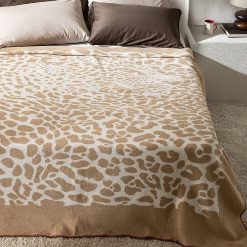 پتو مادام کوکو مدل leopar سایز 220 * 200 سانتی متر