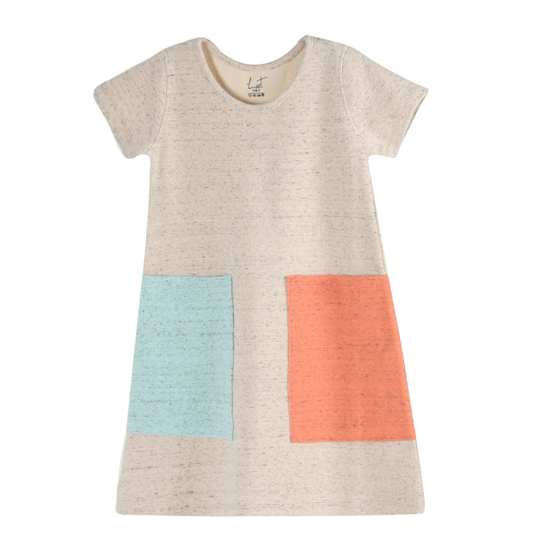 خرید و قیمت پیراهن دخترانه لینتل مدل بیسکوئیتی کد 9923 رنگ کرم