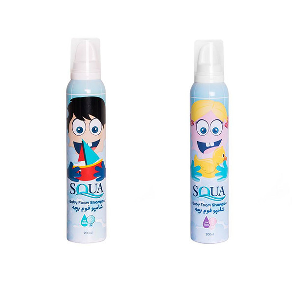 شامپو فوم بچه اسکوا مدل G&B حجم 200 میلی لیتر بسته 2 عددی