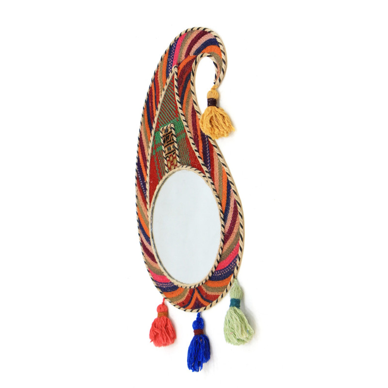 خرید و قیمت آینه دست ساز مدل بته جقه گلیمی