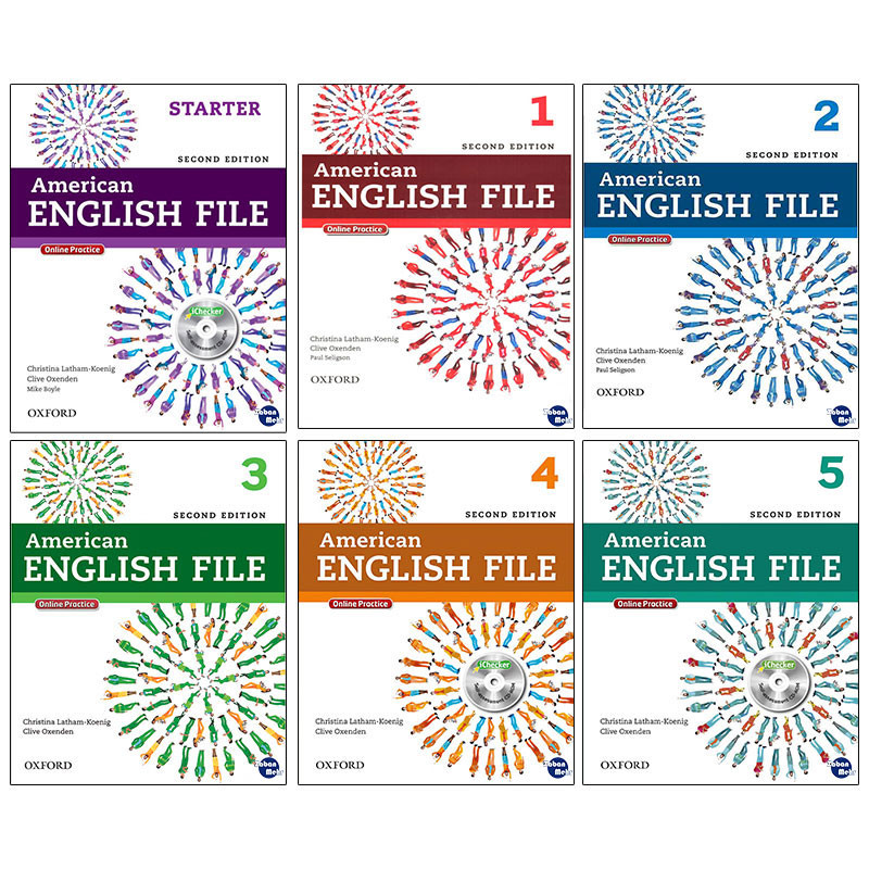 کتاب American English File اثر جمعی از نویسندگان انتشارات زبان مهر 6 جلدی
