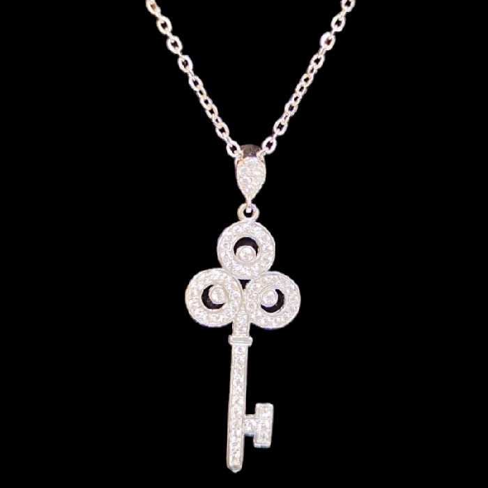 گردنبند نقره زنانه مدل کلید کد ۴۰۰