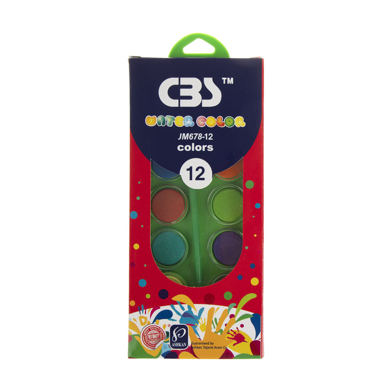 آبرنگ 12 رنگ سی بی اس مدل JM688-12 SH.2