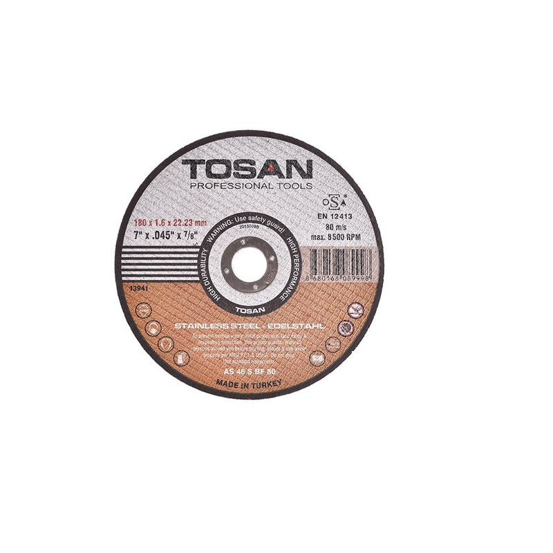 صفحه سنگ برش استیل توسن سایز 180x1.6 میلی متر