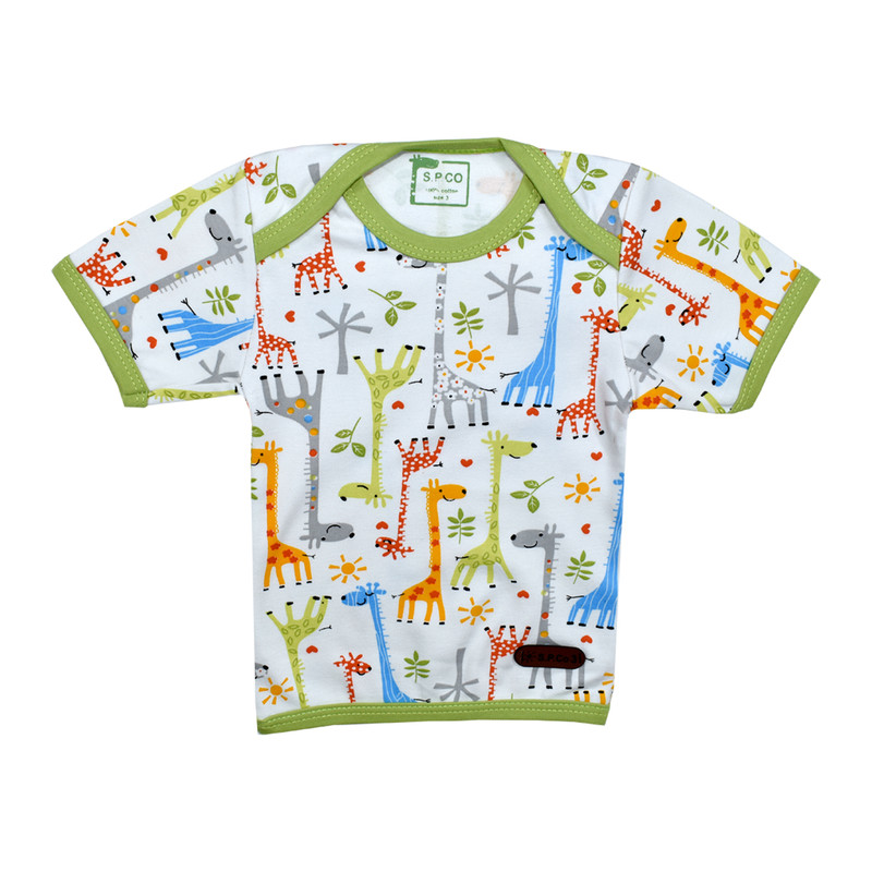 خرید و قیمت تی شرت آستین کوتاه نوزادی اسپیکو مدل سانی