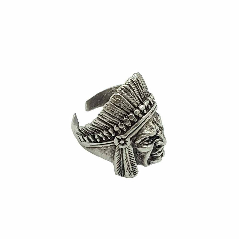 انگشتر مردانه طرح سرخ پوست کد ES118