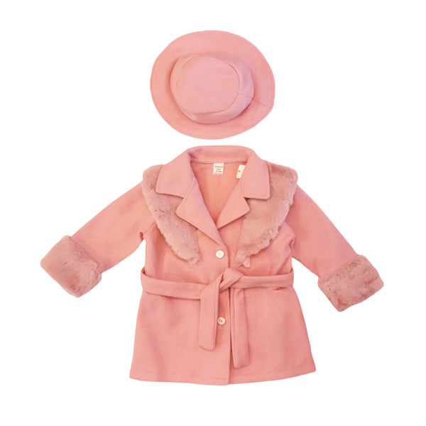 پالتو دخترانه شین کد 5681 به همراه کلاه