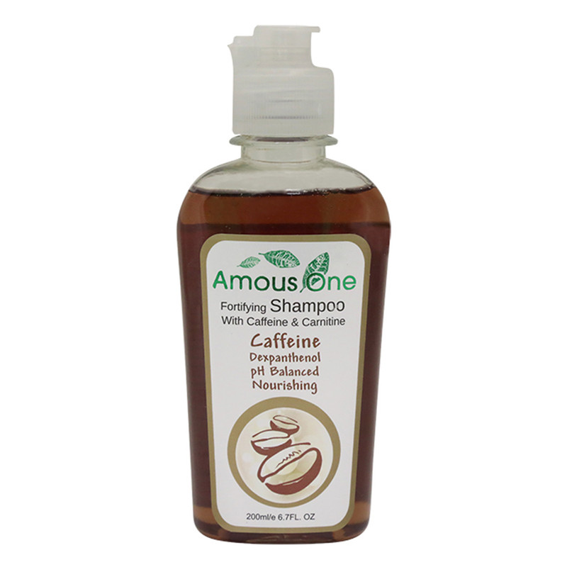 شامپو تقویت کننده و ترمیم کننده مو آموس وان مدل کافئین حجم 200 میلی لیتر