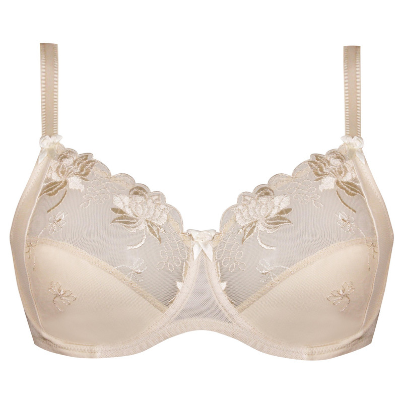 سوتین زنانه لین مدل فنردار کد 4680-560 رنگ کرم