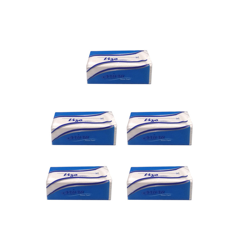 دستمال کاغذی مینا مدل 001 بسته 5 عددی