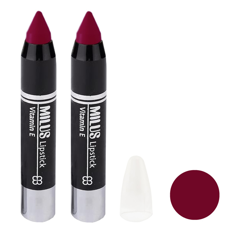 خرید و قیمت رژ لب مدادی میلوس شماره 37 مجموعه 2 عددی