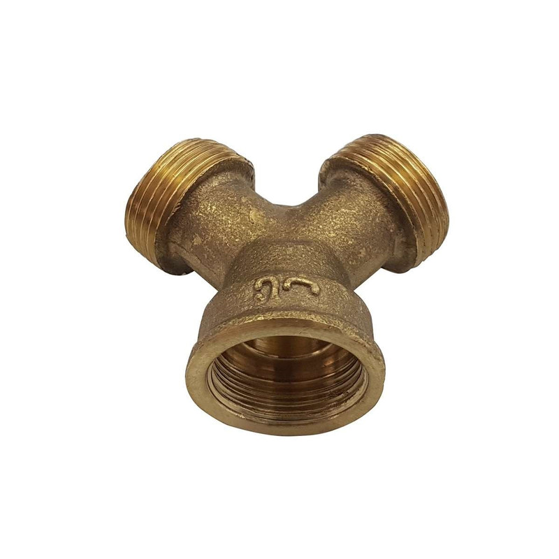 سه راهی ورودی آب ماشین لباسشویی مدل برنجی Tp