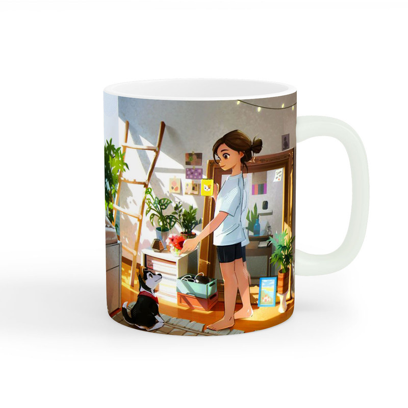 ماگ طرح دخترانه دوست داشتنی کد wall-8174