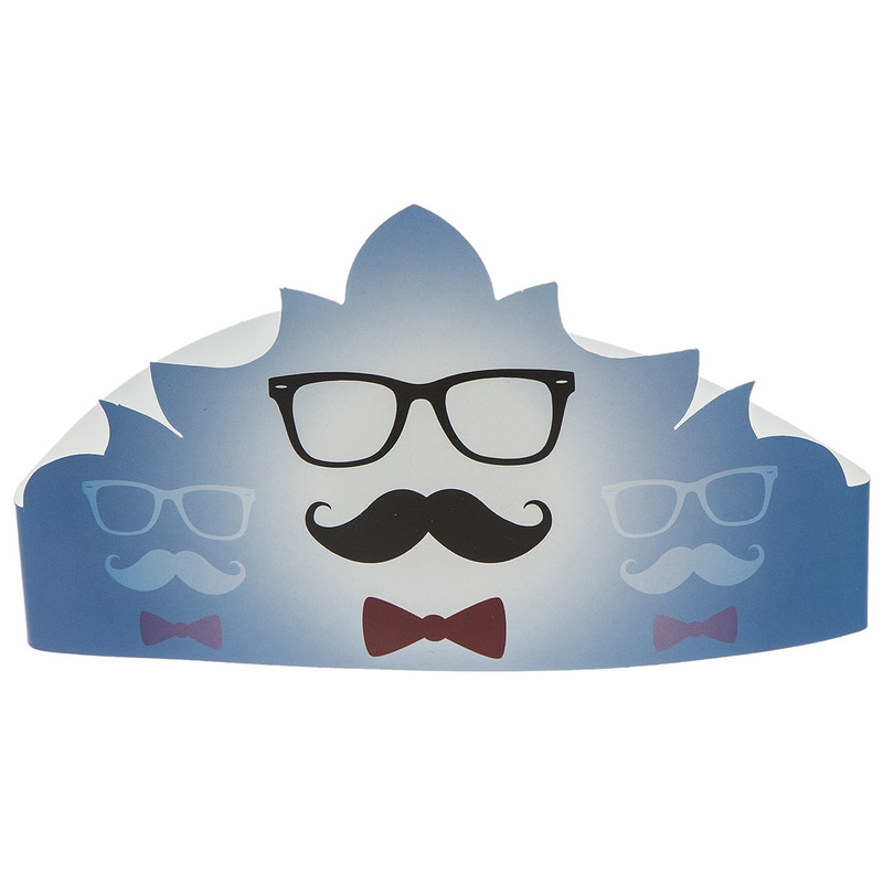 تاج تولد مدل Mustache بسته 6 عددی