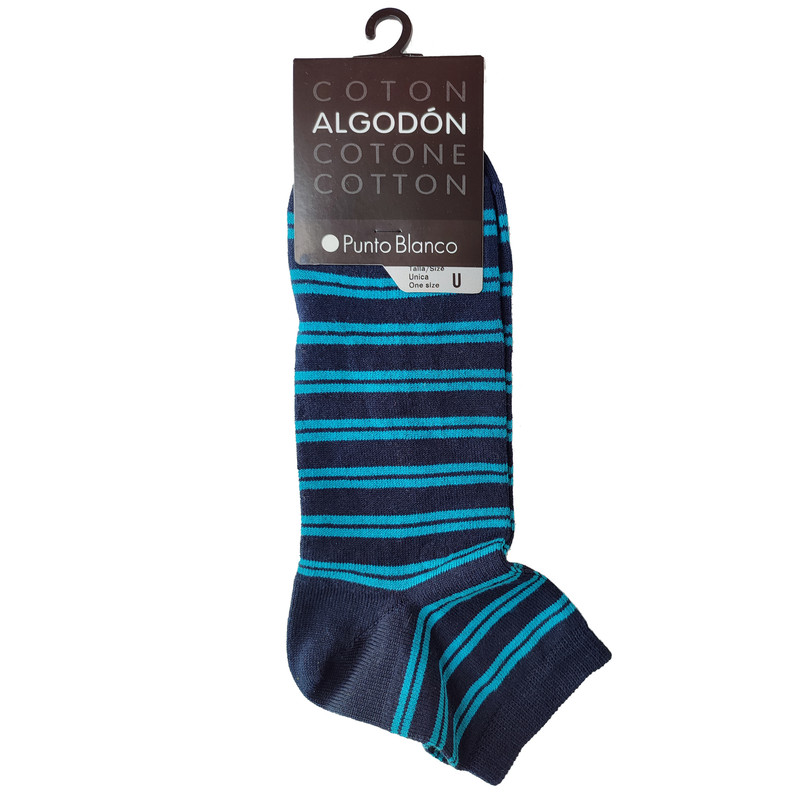 خرید و قیمت جوراب مردانه پونتو بلانکو مدل کتان آلگودون طرح دار کوتاه 100-22-74696