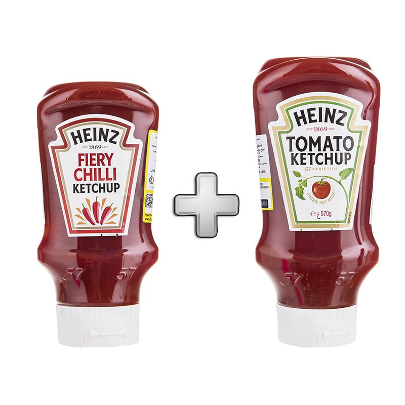 سس کچاپ هاینز مقدار 570 گرم به همراه سس تند چیلی هاینز مقدار 460 گرم