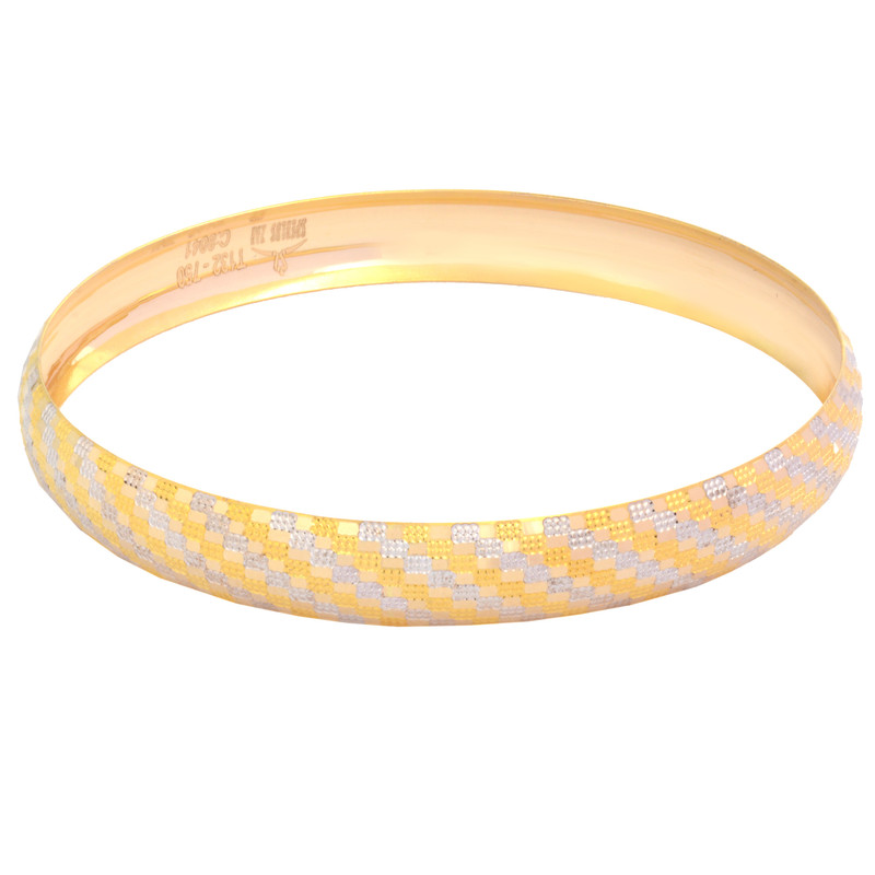 النگو طلا 18 عیار دخترانه طلای مستجابی مدل اسپرلوس شطرنجی کد 05