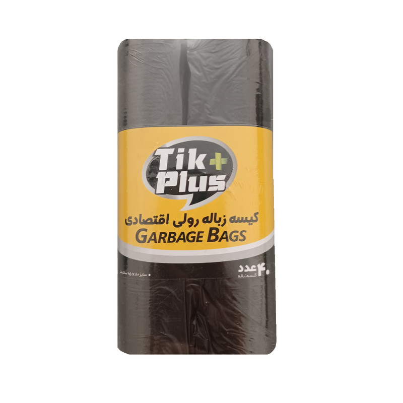کیسه زباله تیک پلاس مدل دوقلو اقتصادی رول 40 عددی