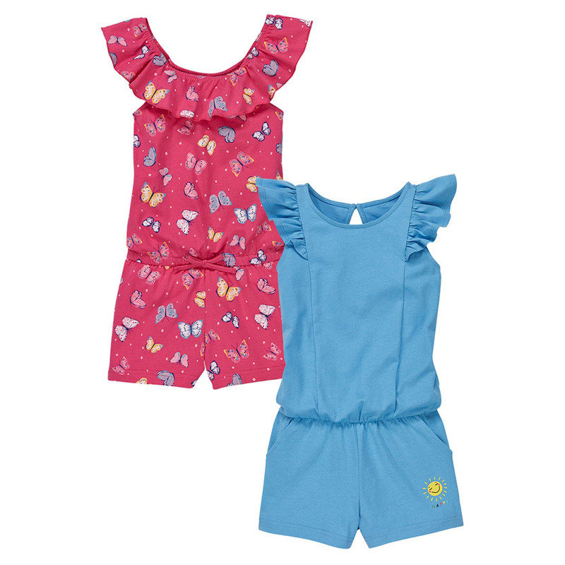 سرهمی دخترانه ایمپی دیمپی مدل JUMPSUIT-ROT01 مجموعه 2 عددی