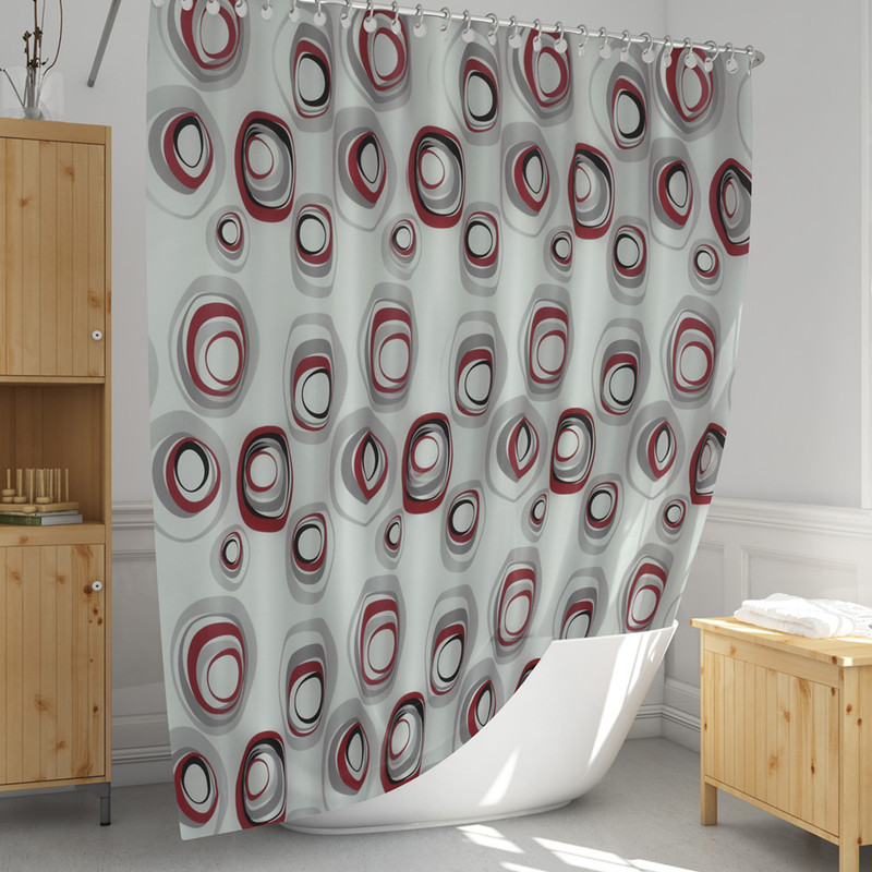 پرده حمام دلفین مدل EV-4954 v9 سایز 180x200سانتی متر