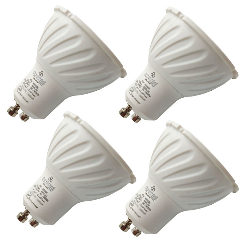 خرید و قیمت لامپ هالوژن 6 وات ایران زمین مدل A02 پایه GU10 بسته 4 عددی