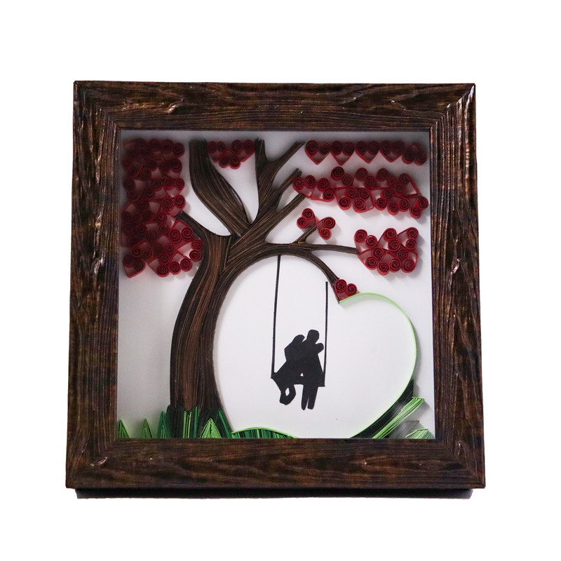 خرید و قیمت تابلو ملیله کاغذی طرح درخت