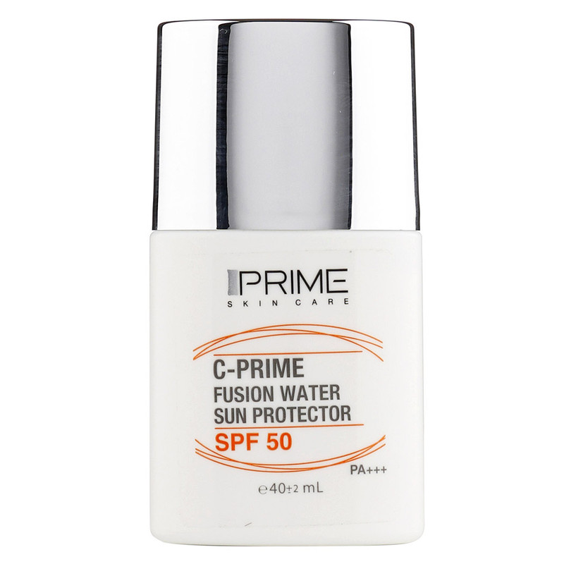 فلوئید ضدآفتاب بی رنگ پریم SPF 50 مدل C-Prime Fusion Water مناسب انواع پوست حجم 40 میلی لیتر
