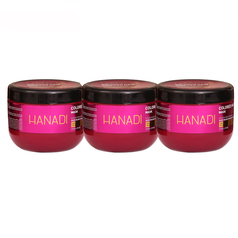 ماسک مو هانادی مدل کراتین حجم 500 میلی لیتر مجموعه 3 عددی