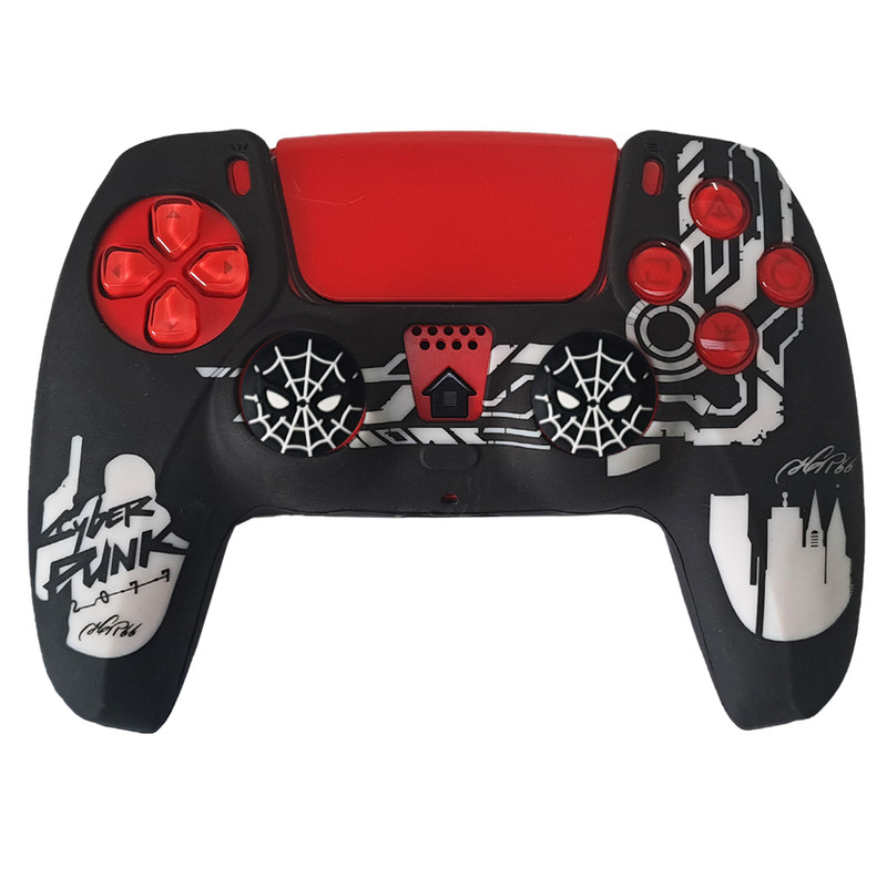 محافظ دسته بازی پلی استیشن 5 مدل CYBERPUNK PS5447 به همراه روکش آنالوگ