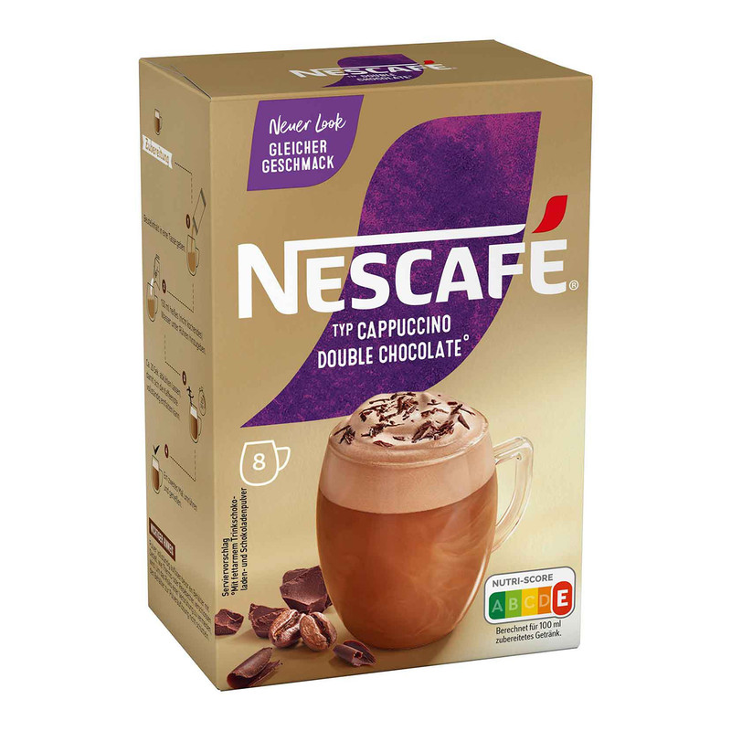 خرید و قیمت کاپوچینو دبل چاکلت نسکافه بسته 8 عددی
