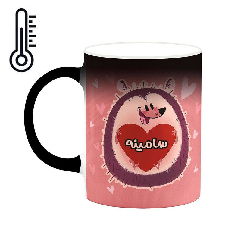 خرید و قیمت ماگ حرارتی کاکتی طرح اسم سامینه مدل قلب کد mgn13622