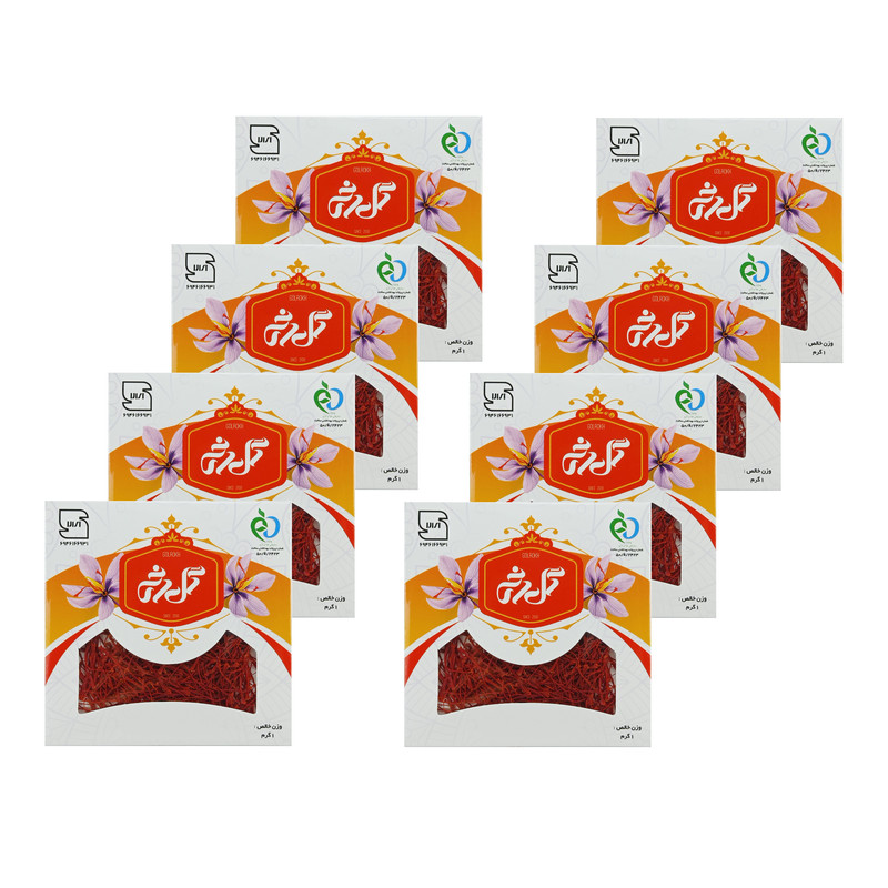 زعفران گل رخ - 1 گرم مجموعه 8 عددی