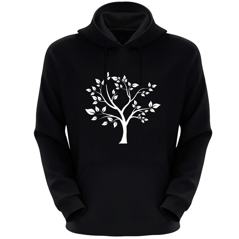 خرید و قیمت هودی زنانه مدل درخت S77 رنگ مشکی