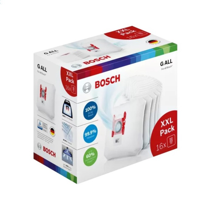 پاکت جاروبرقی بوش تیپ جی آل مدل 17002095 بسته 16 عددی مناسب برای جاروبرقی های بوش