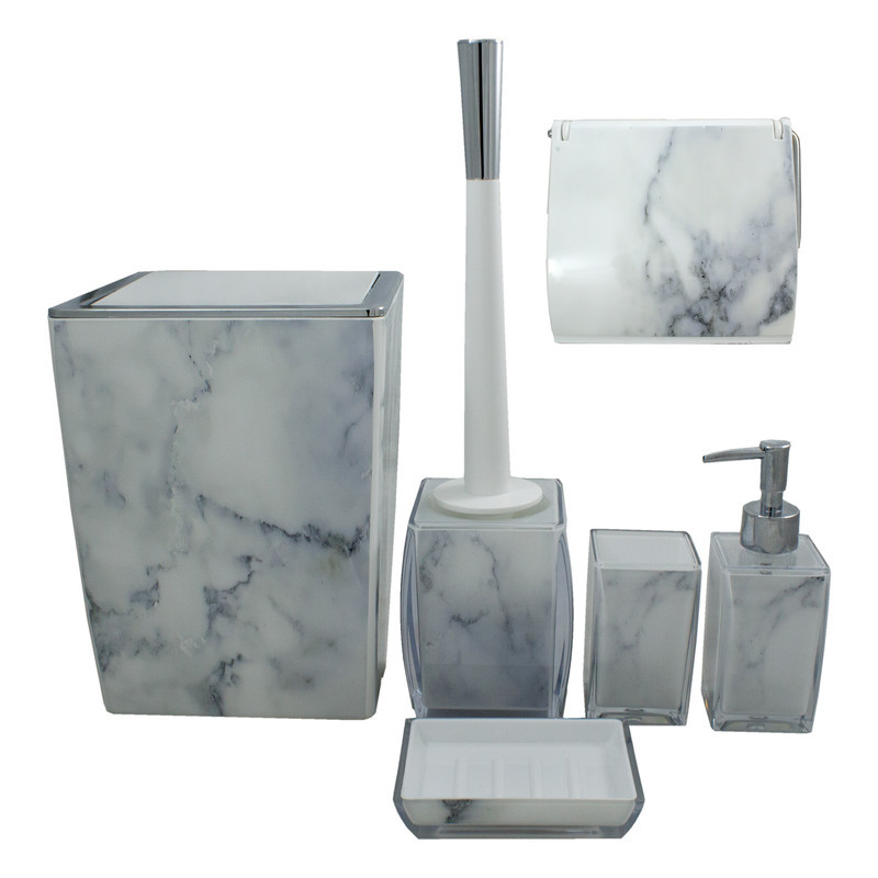 ست سرویس بهداشتی لیمون مدل ماربل کد TP352 مجموعه 6 پارچه